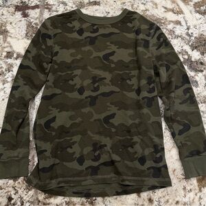 Old Navy Olive Green Waffle-Knit Long Sleeve Top